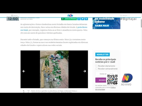 Badalada praia de SC tem rastro de sujeira após feriadão de 7 de setembro