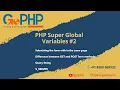 Part2 - PHP Super Global Variables