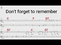 Don't forget to remember 비지스 C /통기타 카포 악보영상