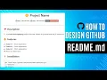 How to design Professional GitHub README md Step-By-Step Tutorial for Beginners