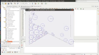 Java 2D physics from scratch - Rigid Body Test linear impulse resolution no rotation