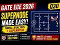 GATE ECE 2026 Q30 Supernode Made Easy Nodal Analysis Step-by-Step