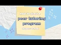How to Start a Peer Tutoring Program