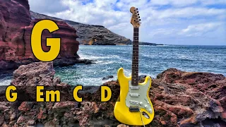 Download G Major Melodic Hard Rock Guitar Backing Track | 4 chords G Em C D MP3