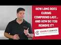 Does curing compound need to be removed