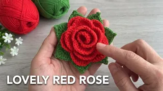 learn to crochet a realistic red rose detailed pattern guide