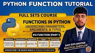 Python Functions with Arguments Parameters Arguments Types Python Course