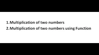 Multiplication of two numbers in python using simple way and using function also