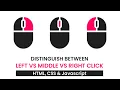 Distinguish Between Left Right and Middle Mouse Button With Javascript