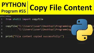 Python Program - Copy Content of a File in Python