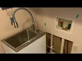 Small utility sink installed Transolid TC2D-1522-W