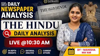31 AUGUST 2026 | The Hindu Newspaper Analysis | Daily Current Affairs | By Manisha Ma'am | UPSC EXAM