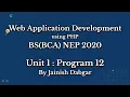 PHP Practical 12 Dynamic Page Styling Switch Case BCA Sem 5 NEP 2020 By Jainish Dabgar