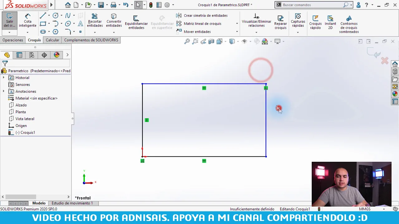 Lección 1.3 - Modelado paramétrico - Curso SolidWorks CSWA CSWP