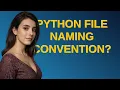 Softwareengineering Python file naming convention