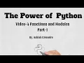 07 Functions in Python Arguments Keyword arguments Default Arguments