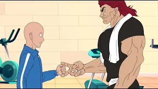 Yujiro Hanma VS One Punch Man Saitama Fan Animation 