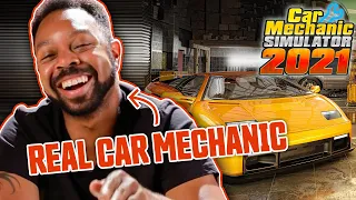car mechanic plays car mechanic simulator