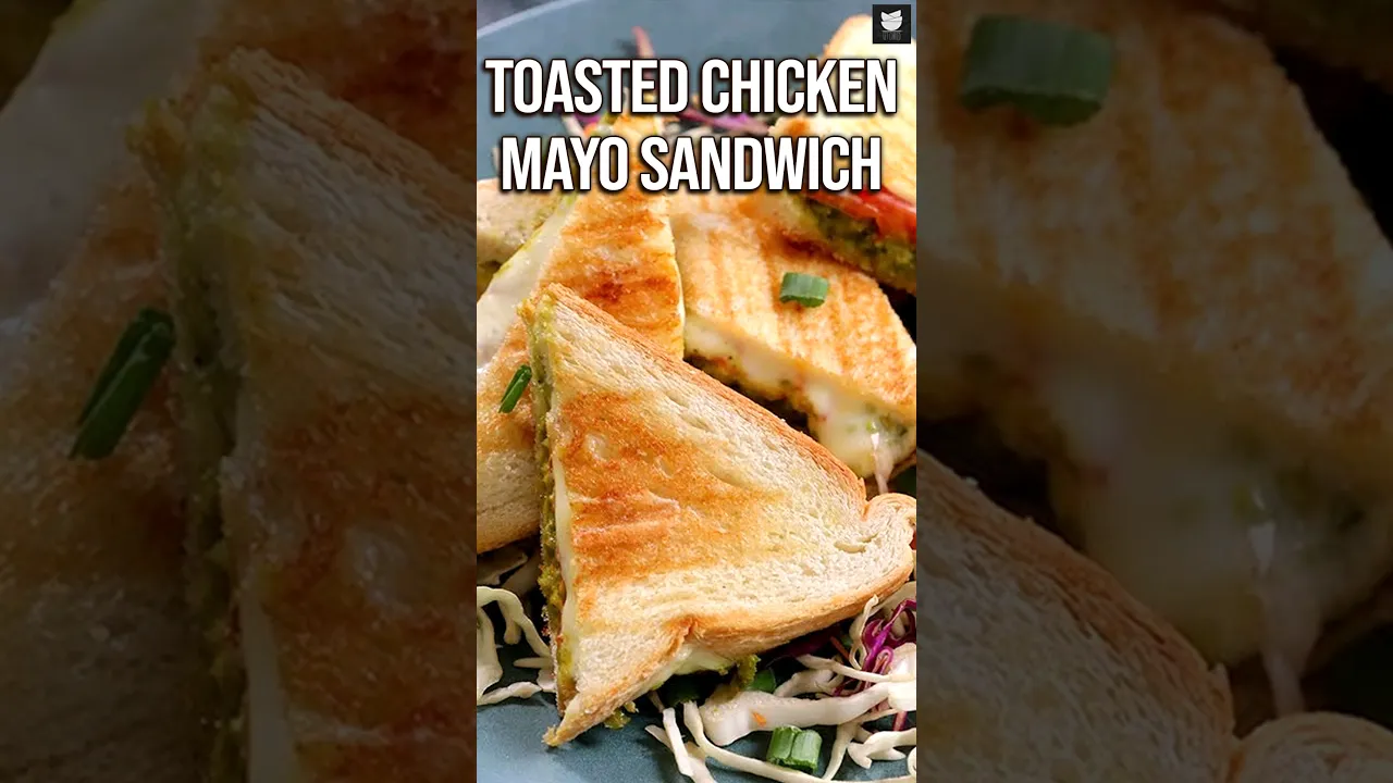 Toasted Chicken Mayo Sandwich   Quick & Healthy Party Snack   Plant Based Chicken Keema  Get Curried