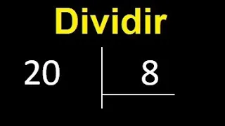 Dividing 20 by 8 inexact division with decimal result How to divide 2 numbers