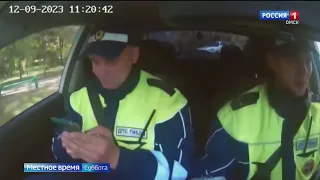 Госавтоинспекторы оперативно доставили омичку с сильными схватками в роддом