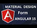 Angular Material How to use Material Form in Angular 15