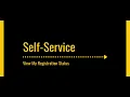 View Registration Status