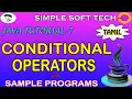 Conditional Operator in java Operators tamil