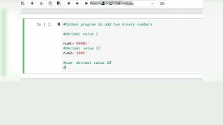 Python Program To Add two Binary Numbers Python Programming Solutions