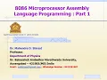 8086 Microprocessor Assembly language Programming Part 1