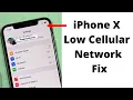 iPhone X weak cellular network Fix Fix Poor network no service on iPhone 2021