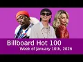 Lagu Billboard Hot 100 | Week of January 10th, 2026