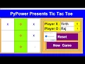 Output of TicTacToe with GUI Python PyPower Projects