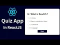 How To Make Quiz App in React JS Quiz App Using HTML CSS and React JS