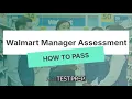 Walmart Manager Assessment MEA How to Pass in 2026