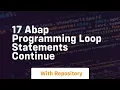17 abap programming loop statements continue