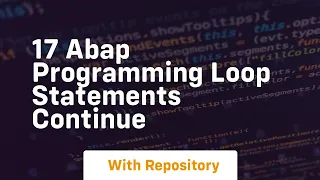 17 abap programming loop statements continue