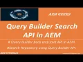 AEM Tutorial Query Builder Query Builder Java API in AEM
