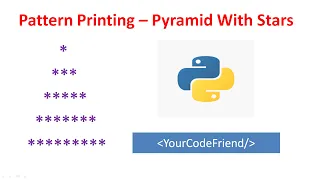 Python3 Exercise Problems Pattern Printing - Pyramid With asterisks