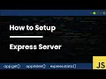 Setting up an Express Server