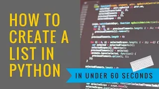 9 Lists Python in 60 seconds or less series