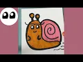 How to Draw an Adorable Kawaii Snail Easy Step by Step