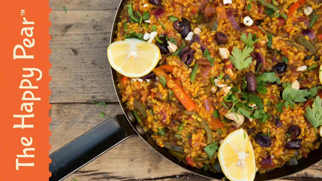 How to make Spanish Roasted Vegetable Paella - The Happy Pear Recipe