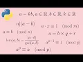 Essential number theory for computer programming with Python code