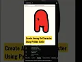 Draw Among Us character using python turtle code