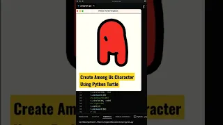 Draw Among Us character using python turtle code