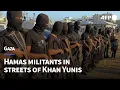 Download Lagu Hamas militants in streets of Gaza's Khan Yunis amid expected hostage-prisoner exchange | AFP