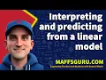 Predicting and interpreting from a linear model General Maths MaffsGuru com