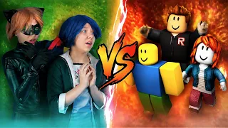 Ladybug y Cat Noir VS Roblox! | Las Aventuras de Ladybug!