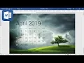 How to create Calendar in Microsoft Word Tutorial